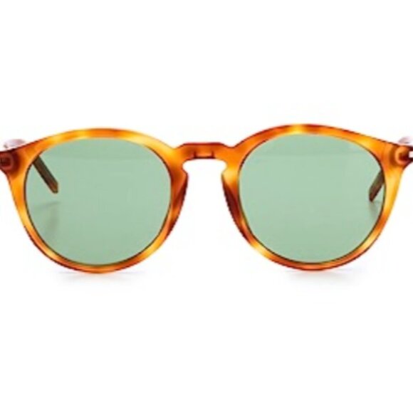 ? Saint Laurent Round Sunglasses‎ - Havana Green main image 4